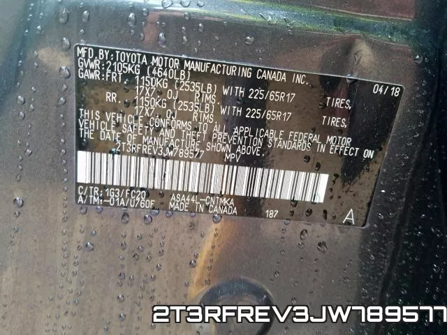 2T3RFREV3JW789577 фото 2