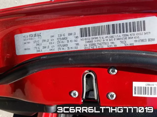 3C6RR6LT7HG777019 фото 2