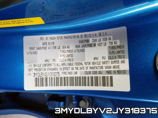 3MYDLBYV2JY318375 фото 2