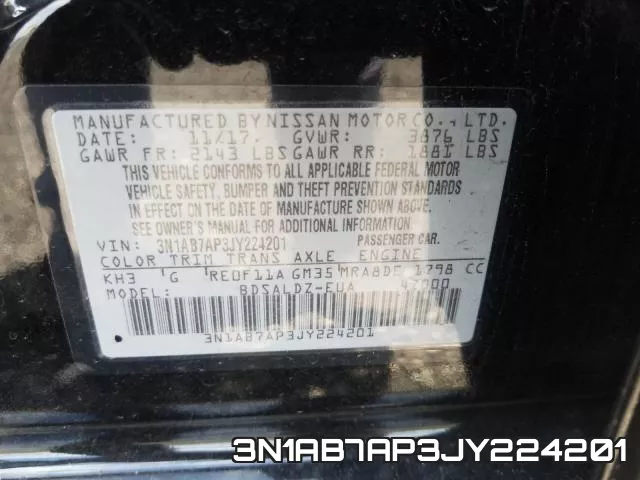 3N1AB7AP3JY224201 фото 2