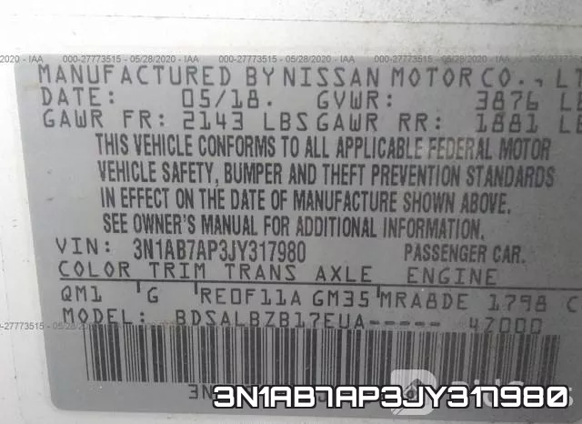 3N1AB7AP3JY317980 фото 10