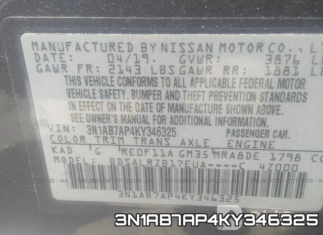 3N1AB7AP4KY346325 фото 10