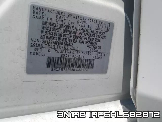 3N1AB7AP6HL682872 фото 2