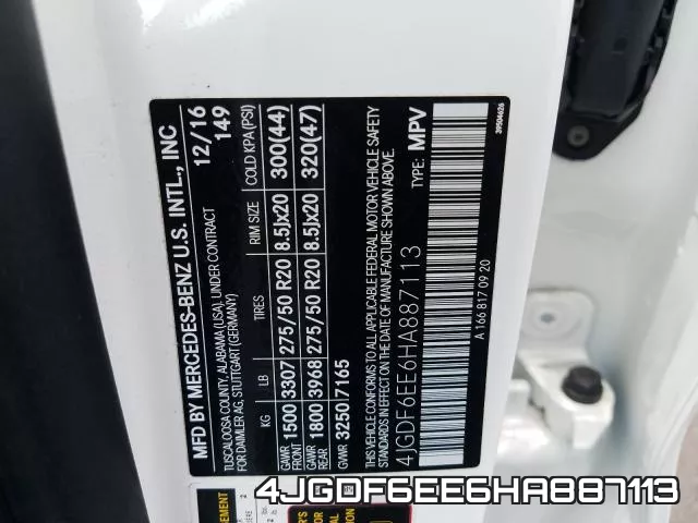 4JGDF6EE6HA887113 фото 2