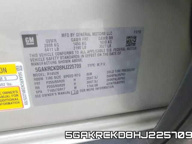 5GAKRCKD8HJ225709 фото 2