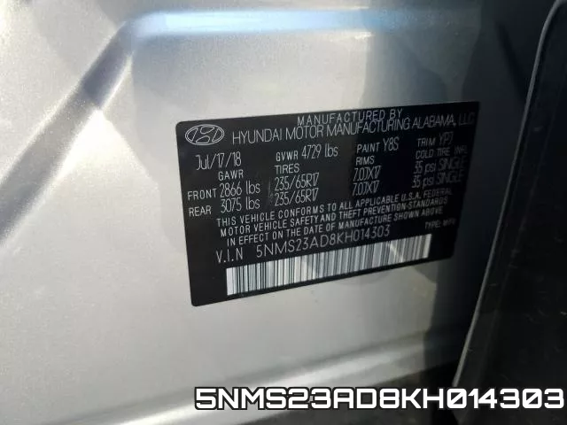 5NMS23AD8KH014303 фото 2