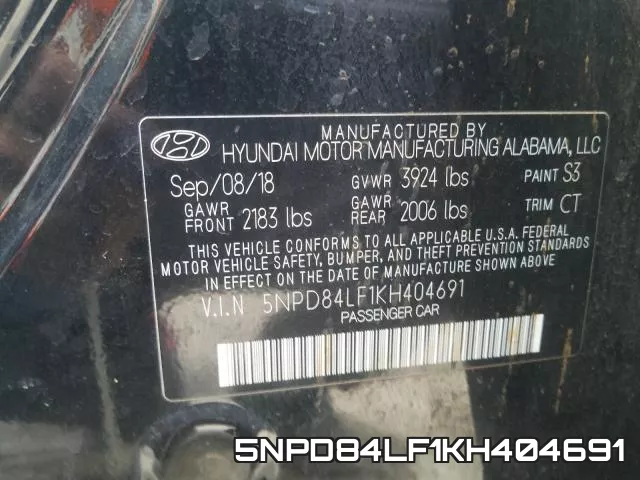 5NPD84LF1KH404691 фото 2