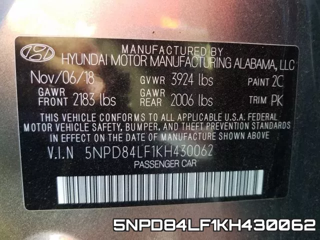 5NPD84LF1KH430062 фото 2