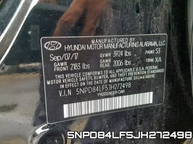 5NPD84LF5JH272498 фото 2