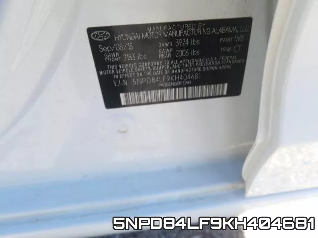 5NPD84LF9KH404681 фото 2