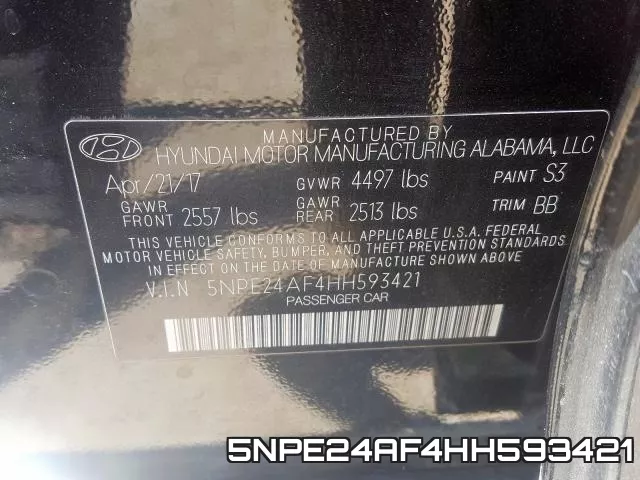 5NPE24AF4HH593421 фото 2