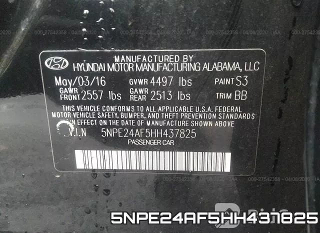5NPE24AF5HH437825 фото 10