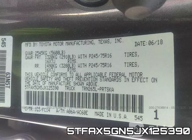 5TFAX5GN5JX125390 фото 10