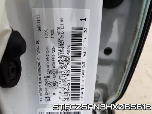 5TFCZ5AN3HX065616 фото 2