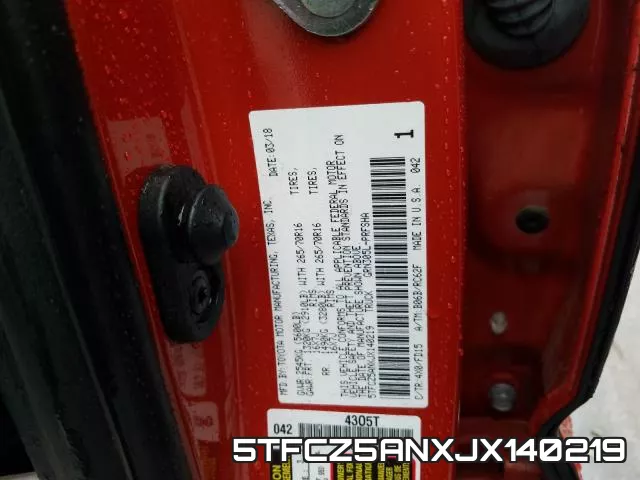 5TFCZ5ANXJX140219 фото 2