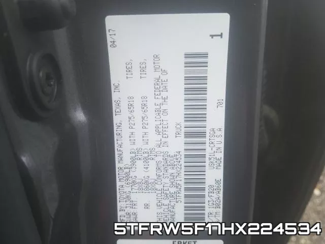 5TFRW5F17HX224534 фото 2