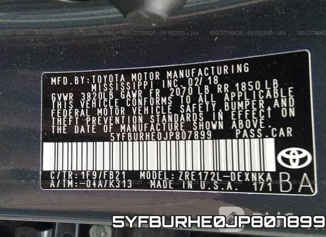 5YFBURHE0JP807899 фото 10
