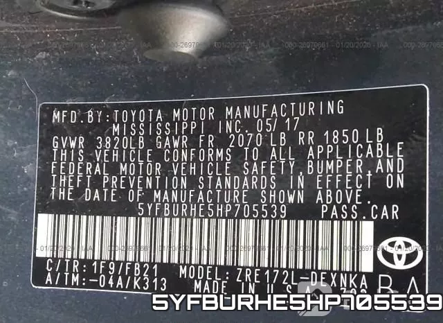 5YFBURHE5HP705539 фото 10