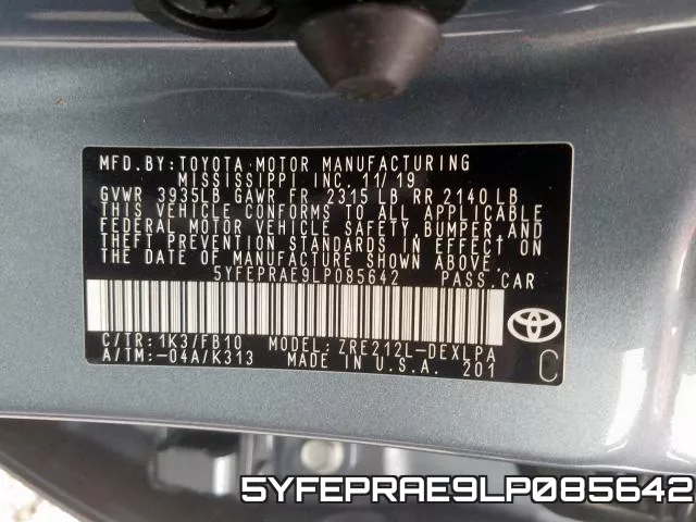 5YFEPRAE9LP085642 фото 2