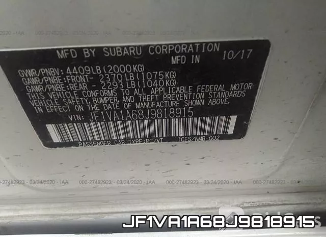 JF1VA1A68J9818915 фото 10