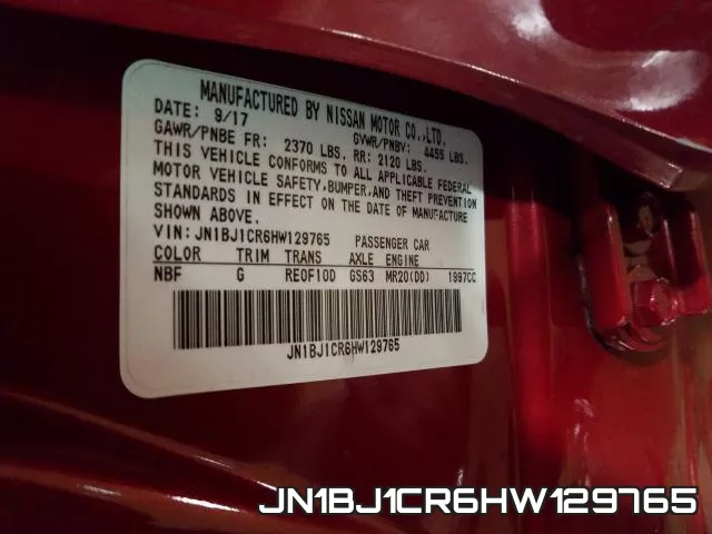 JN1BJ1CR6HW129765 фото 2