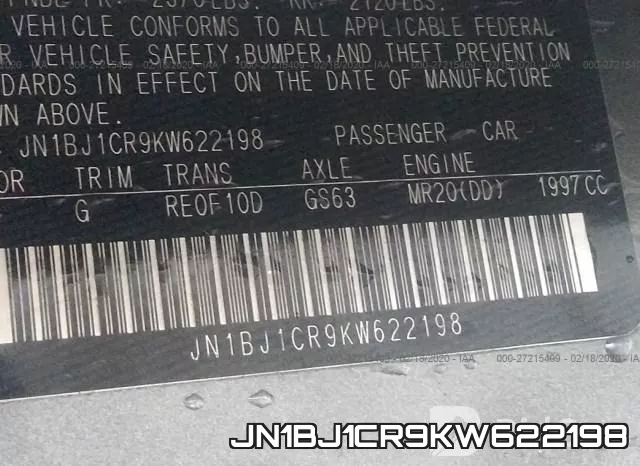 JN1BJ1CR9KW622198 фото 10