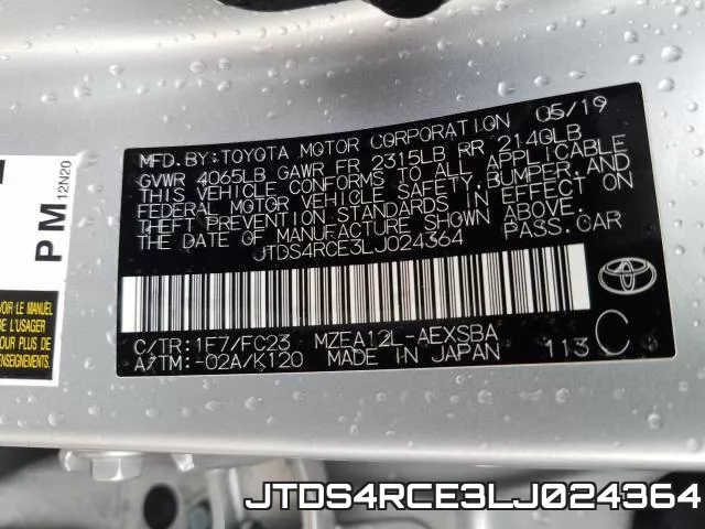 JTDS4RCE3LJ024364 фото 2
