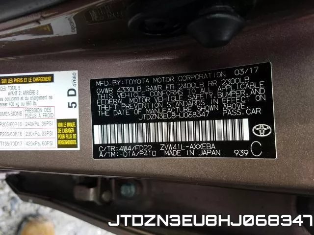 JTDZN3EU8HJ068347 фото 2