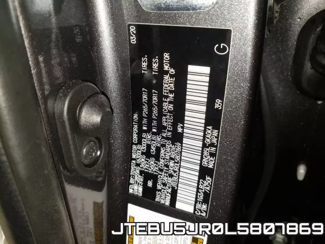 JTEBU5JR0L5807869 фото 2