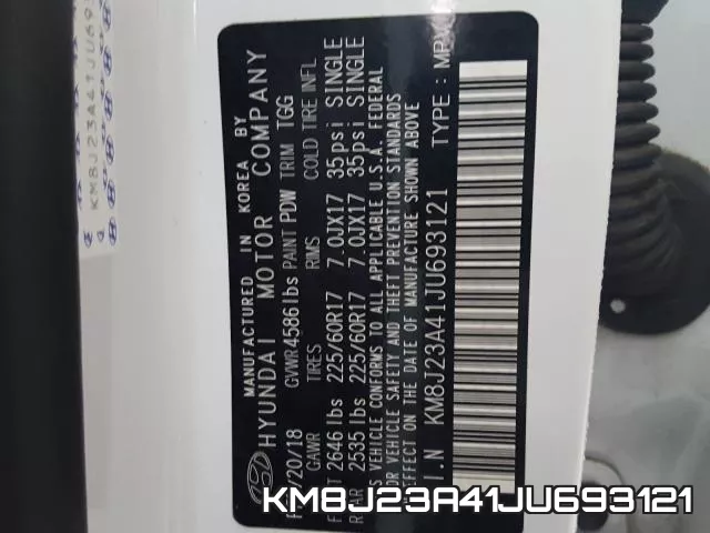 KM8J23A41JU693121 фото 2