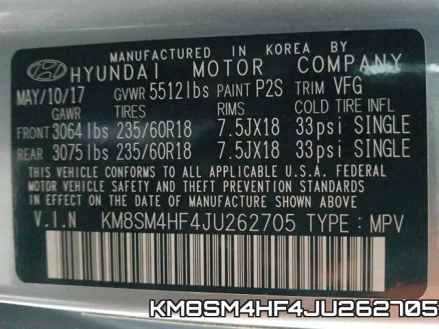KM8SM4HF4JU262705 фото 2