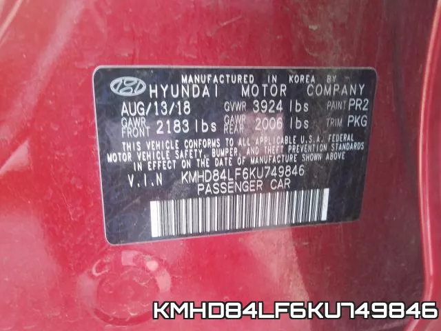 KMHD84LF6KU749846 фото 2