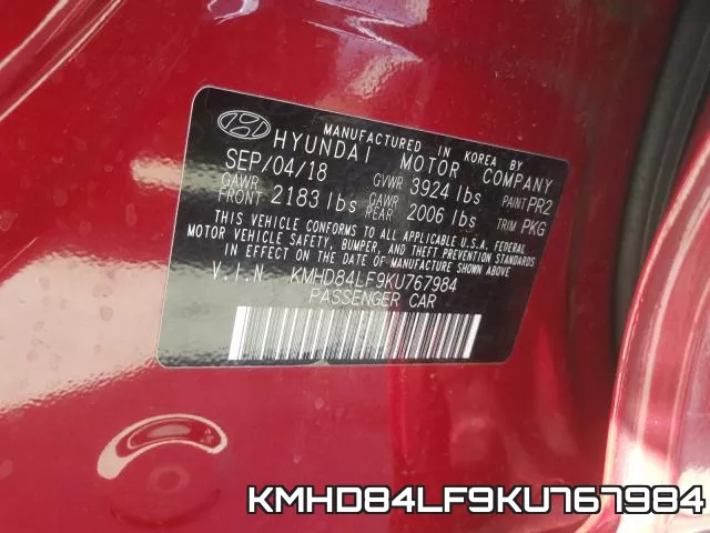 KMHD84LF9KU767984 фото 2