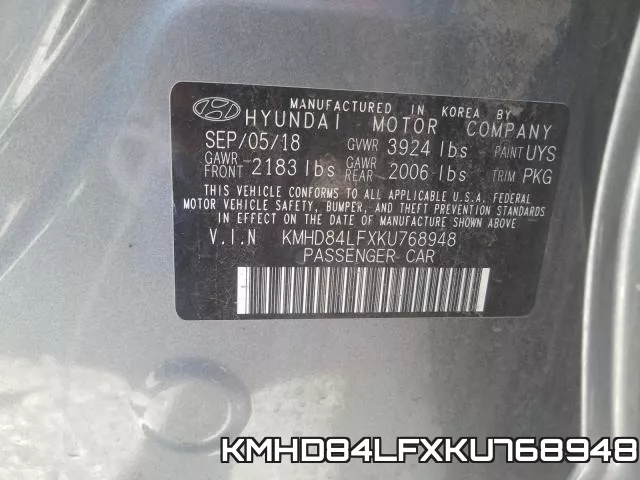KMHD84LFXKU768948 фото 2
