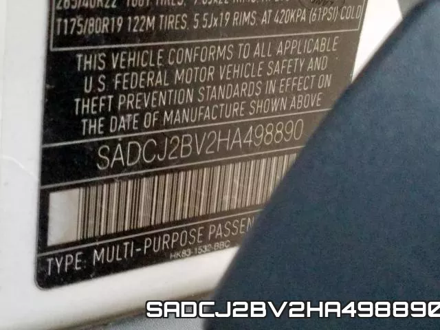SADCJ2BV2HA498890 фото 2