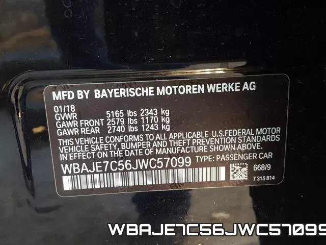 WBAJE7C56JWC57099 фото 2