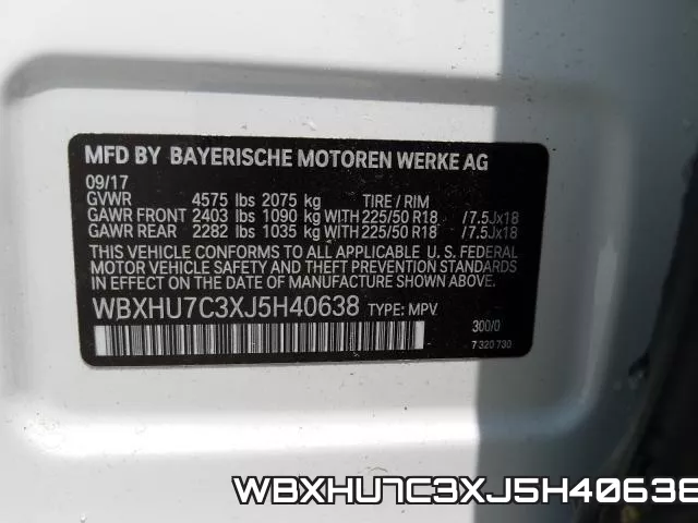 WBXHU7C3XJ5H40638 фото 2