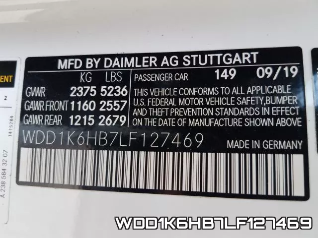 WDD1K6HB7LF127469 фото 2