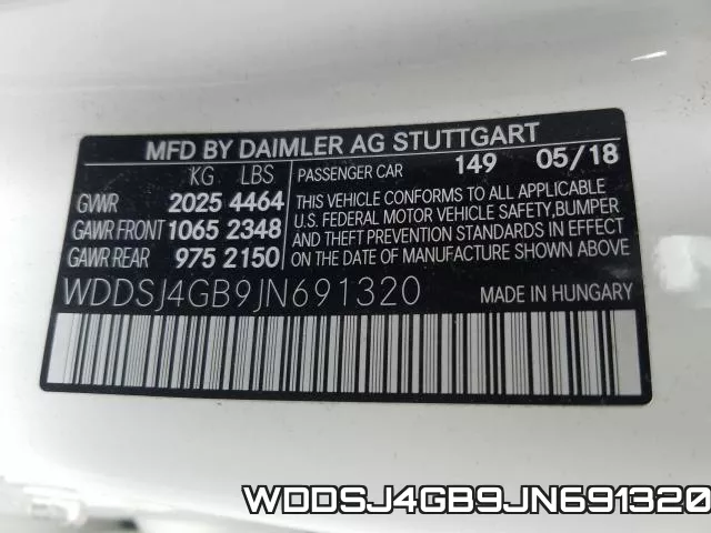 WDDSJ4GB9JN691320 фото 2