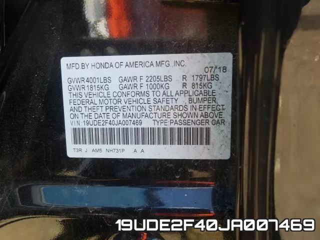 19UDE2F40JA007469 фото 2