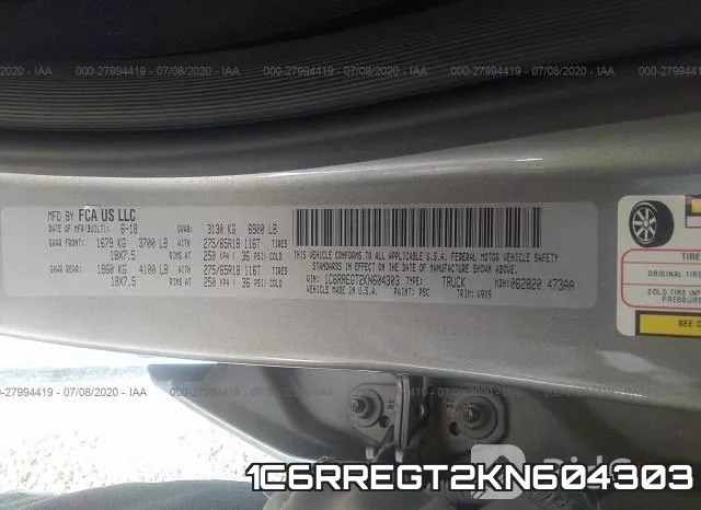 1C6RREGT2KN604303 фото 9