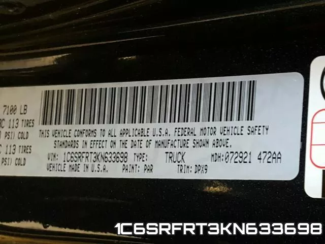 1C6SRFRT3KN633698 фото 2