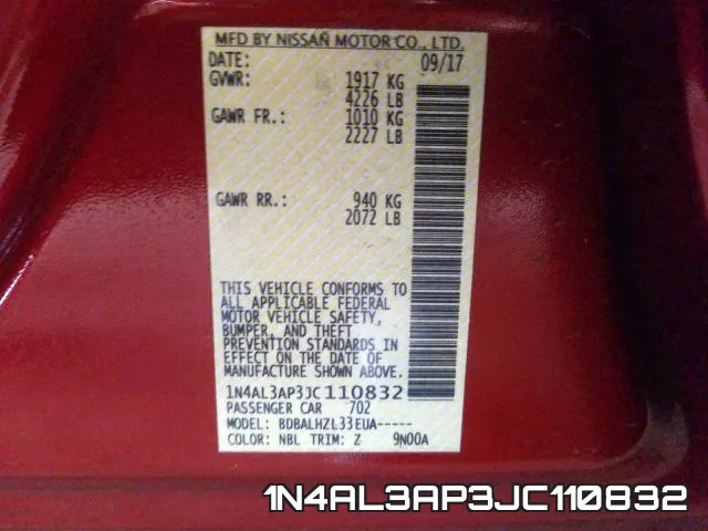 1N4AL3AP3JC110832 фото 2