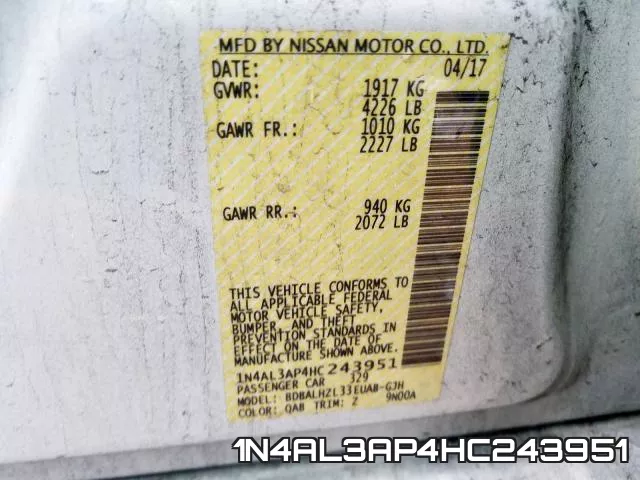 1N4AL3AP4HC243951 фото 2