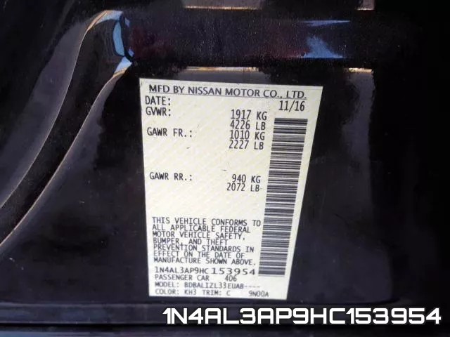 1N4AL3AP9HC153954 фото 2
