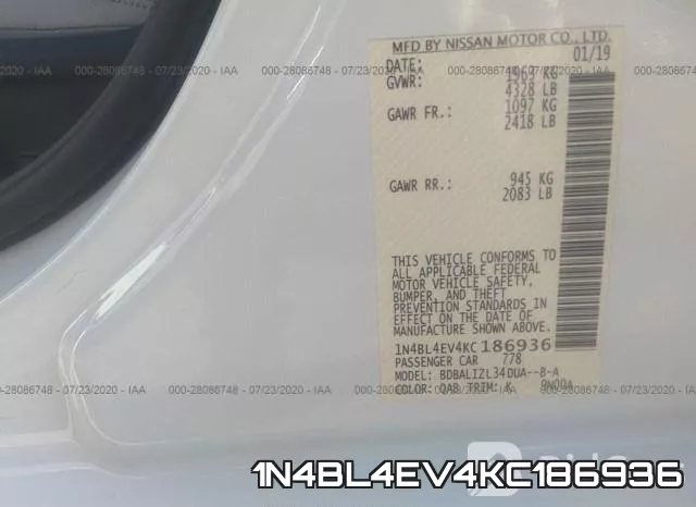 1N4BL4EV4KC186936 фото 10
