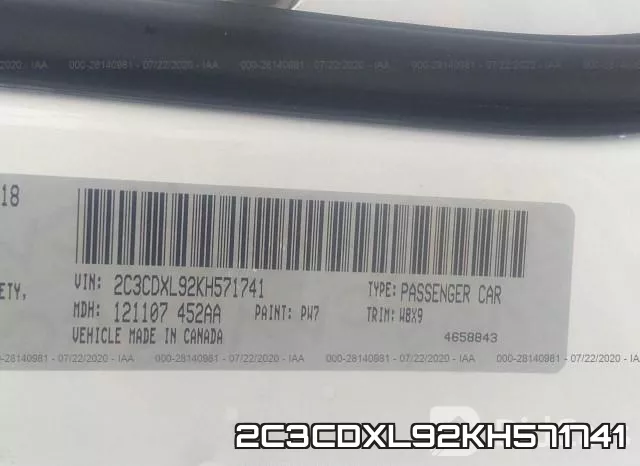 2C3CDXL92KH571741 фото 8