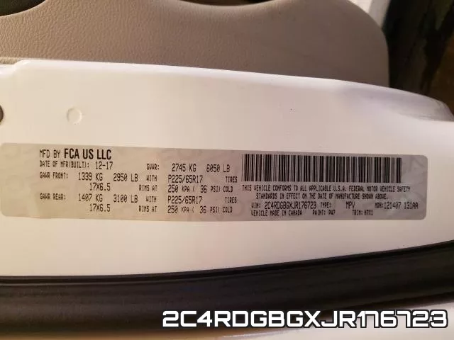 2C4RDGBGXJR176723 фото 2