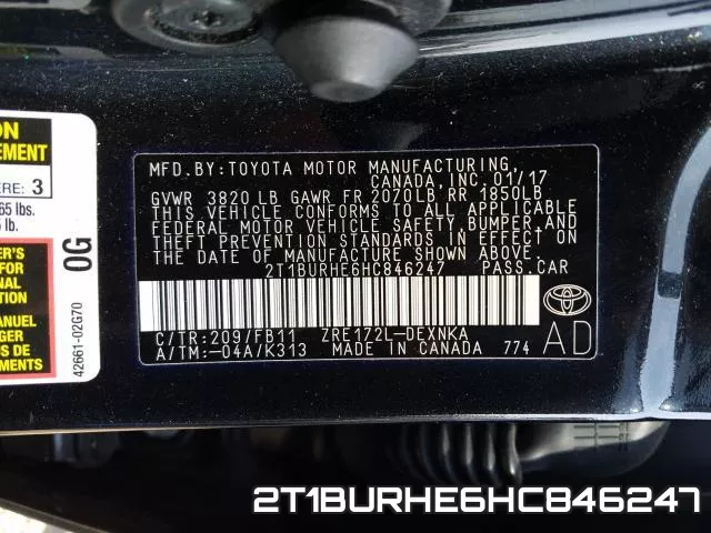 2T1BURHE6HC846247 фото 2