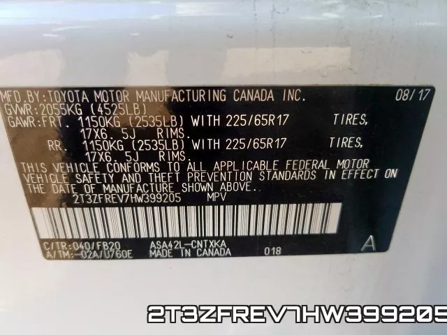 2T3ZFREV7HW399205 фото 2